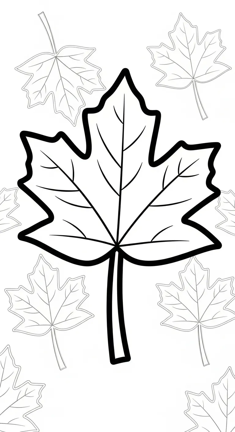 coloriage Feuille d’Érable a telecharger
