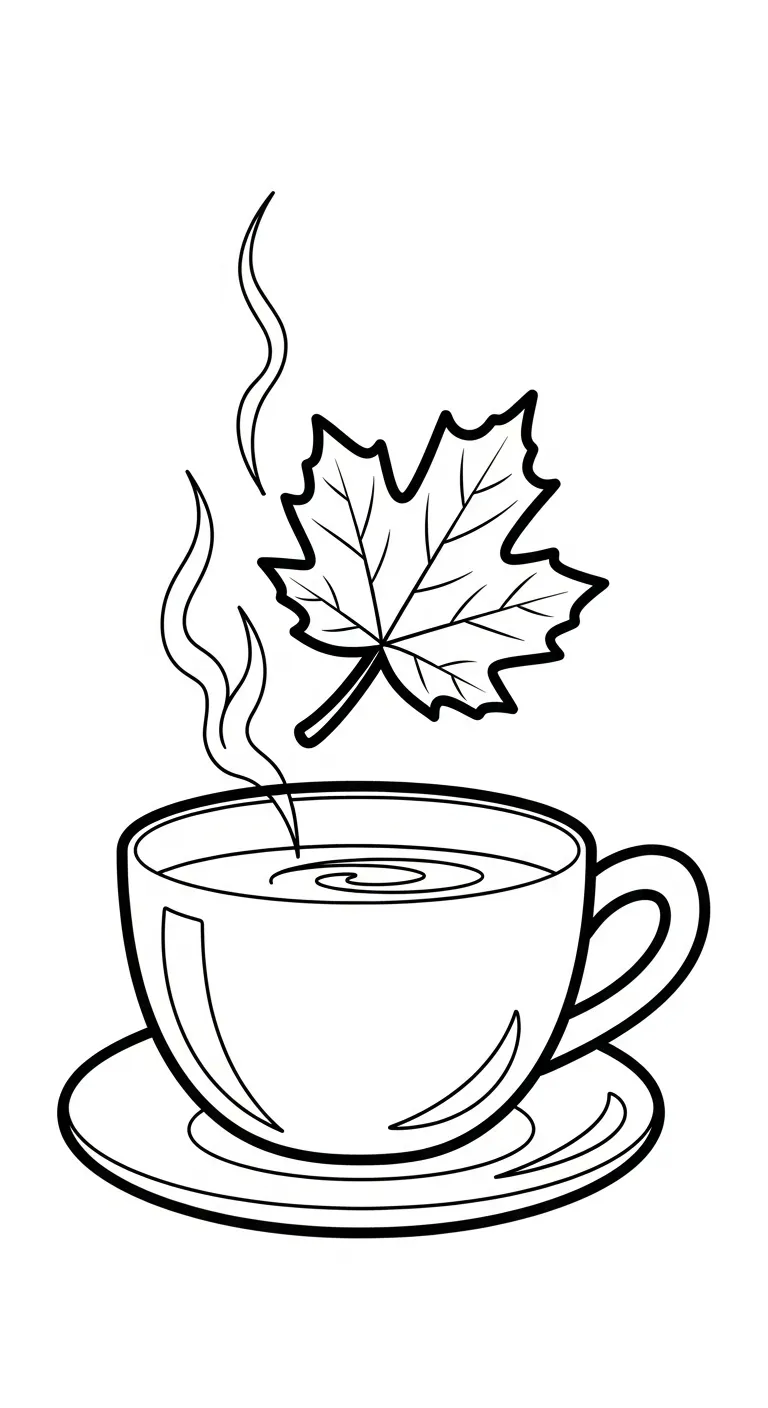 coloriage Feuille d’Érable à imprimer pour enfant de 10 ans