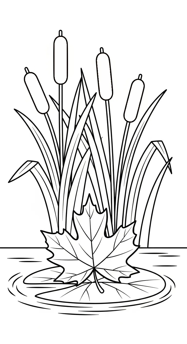 coloriage Feuille d’Érable pour enfant de 2 ans