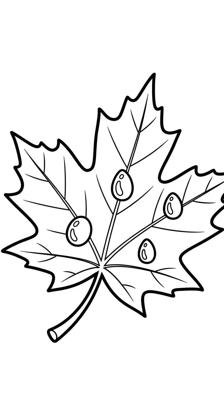 coloriage Feuille d’Érable pour enfants a imprimer