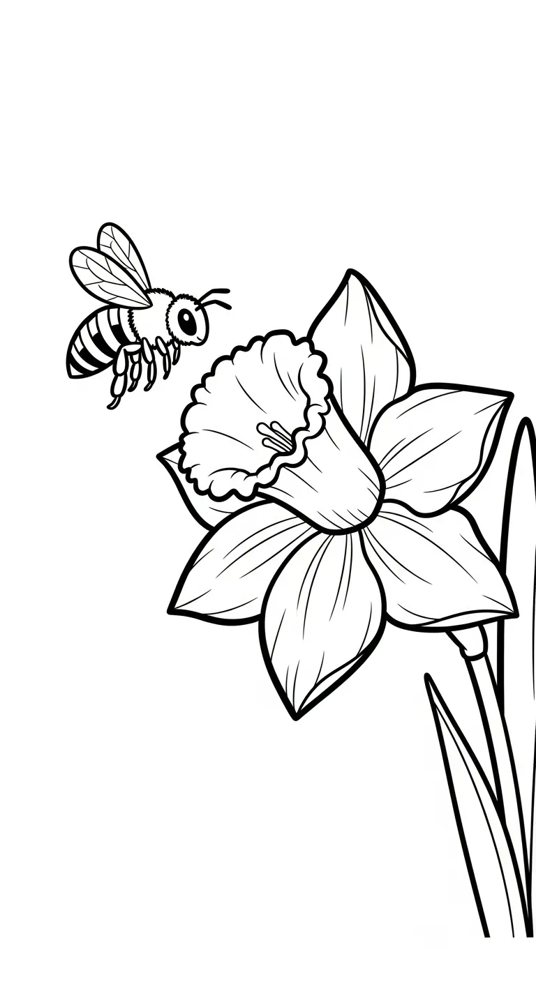 coloriage Jonquille pour enfants à imprimer