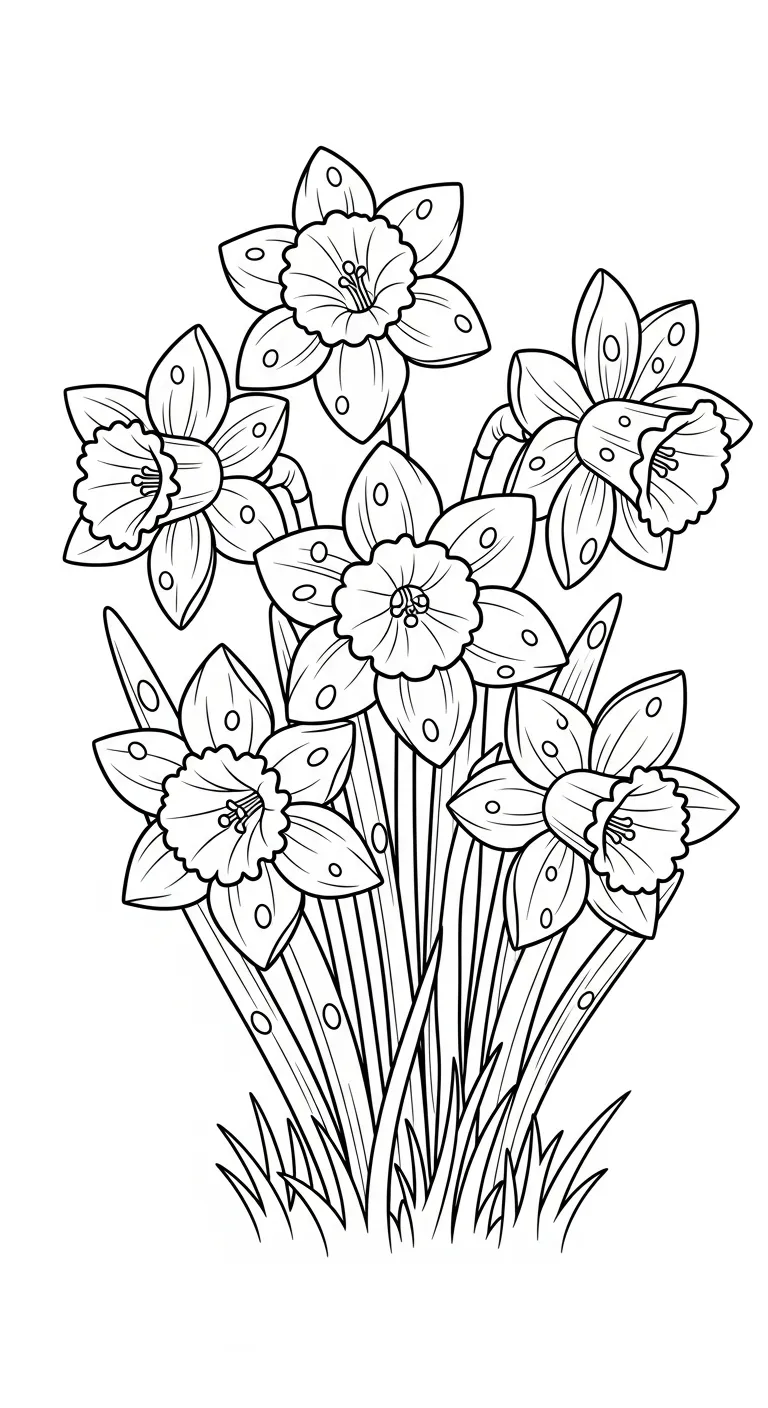 coloriage Jonquille a telecharger 1