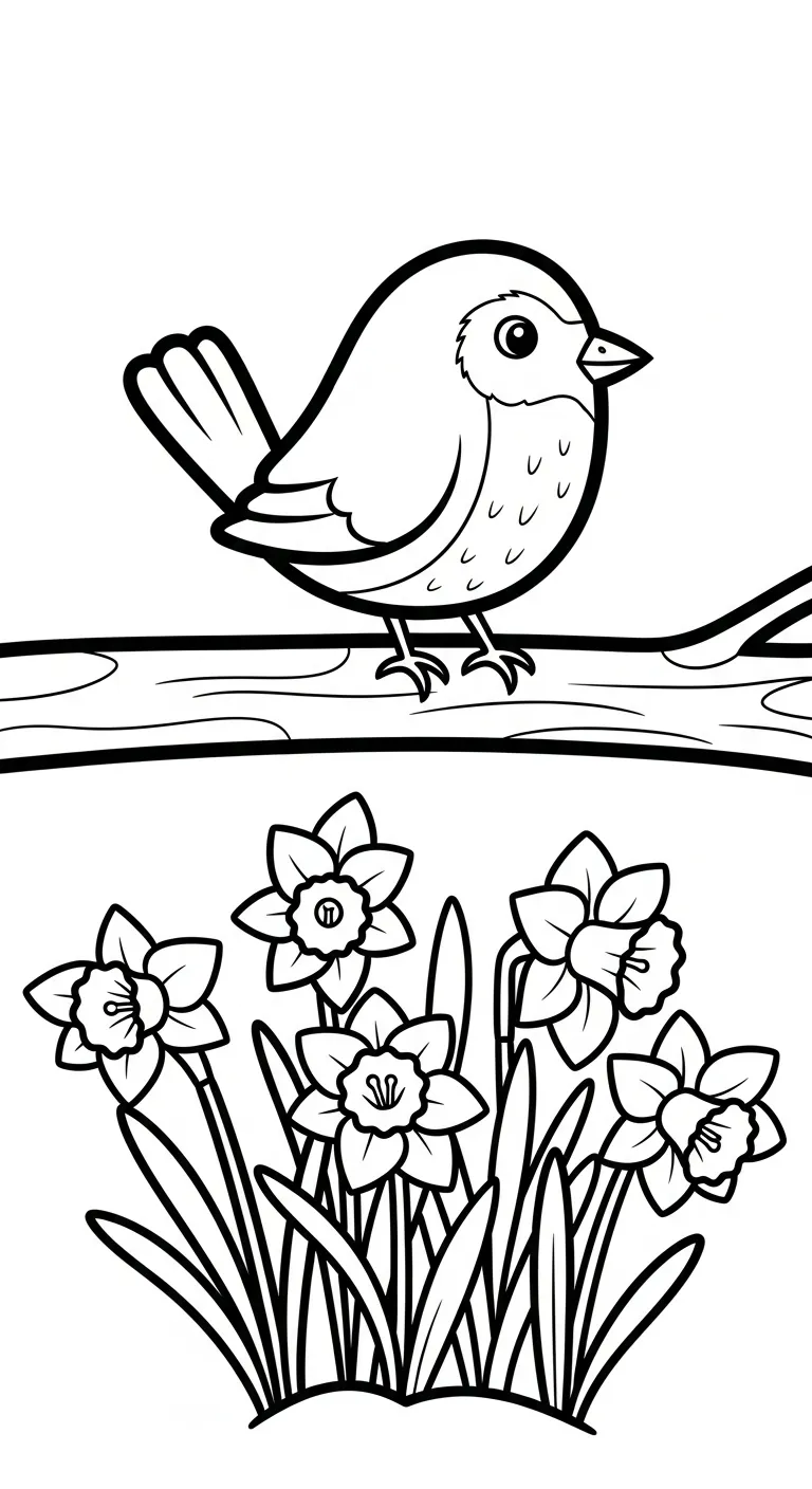 coloriage Jonquille a colorier en ligne gratuitement