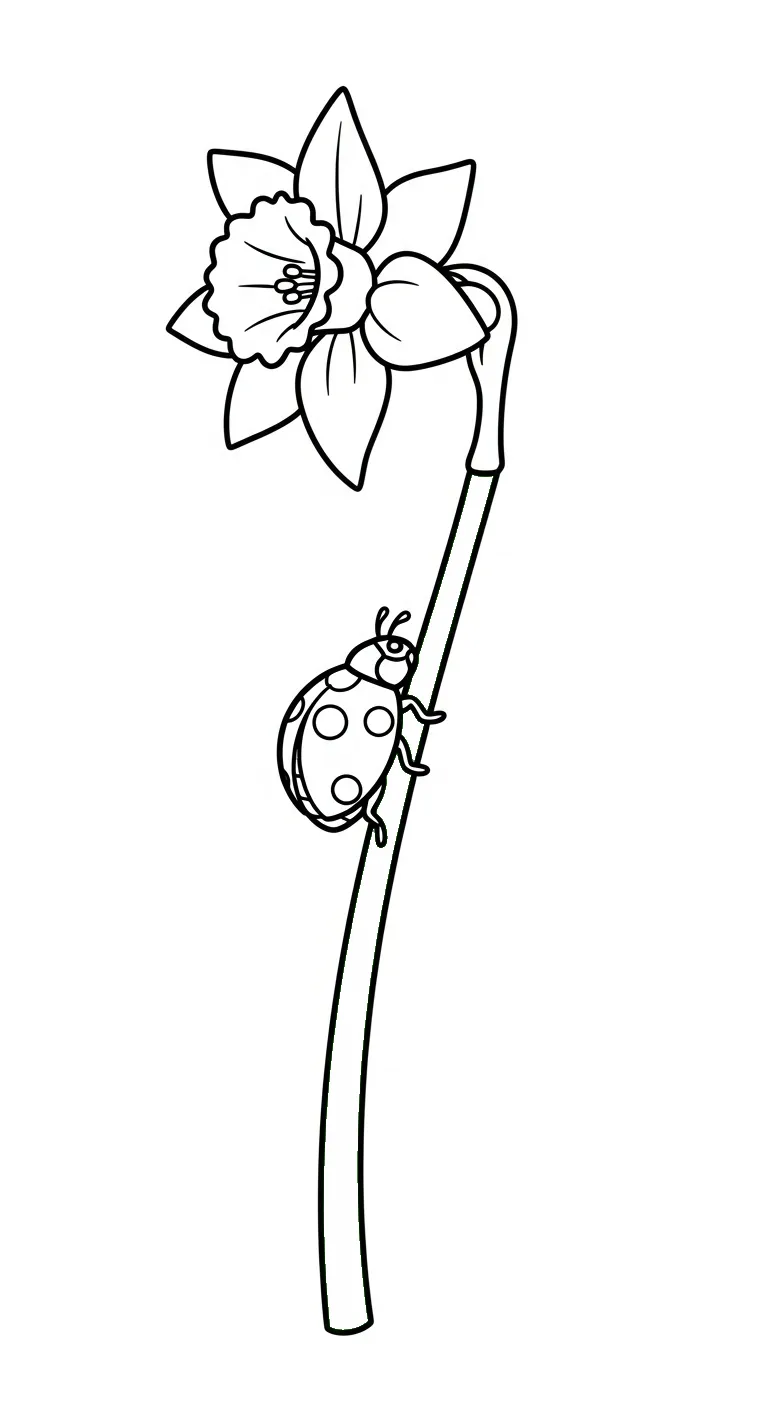 coloriage Jonquille à imprimer pour enfant de 8 ans 1