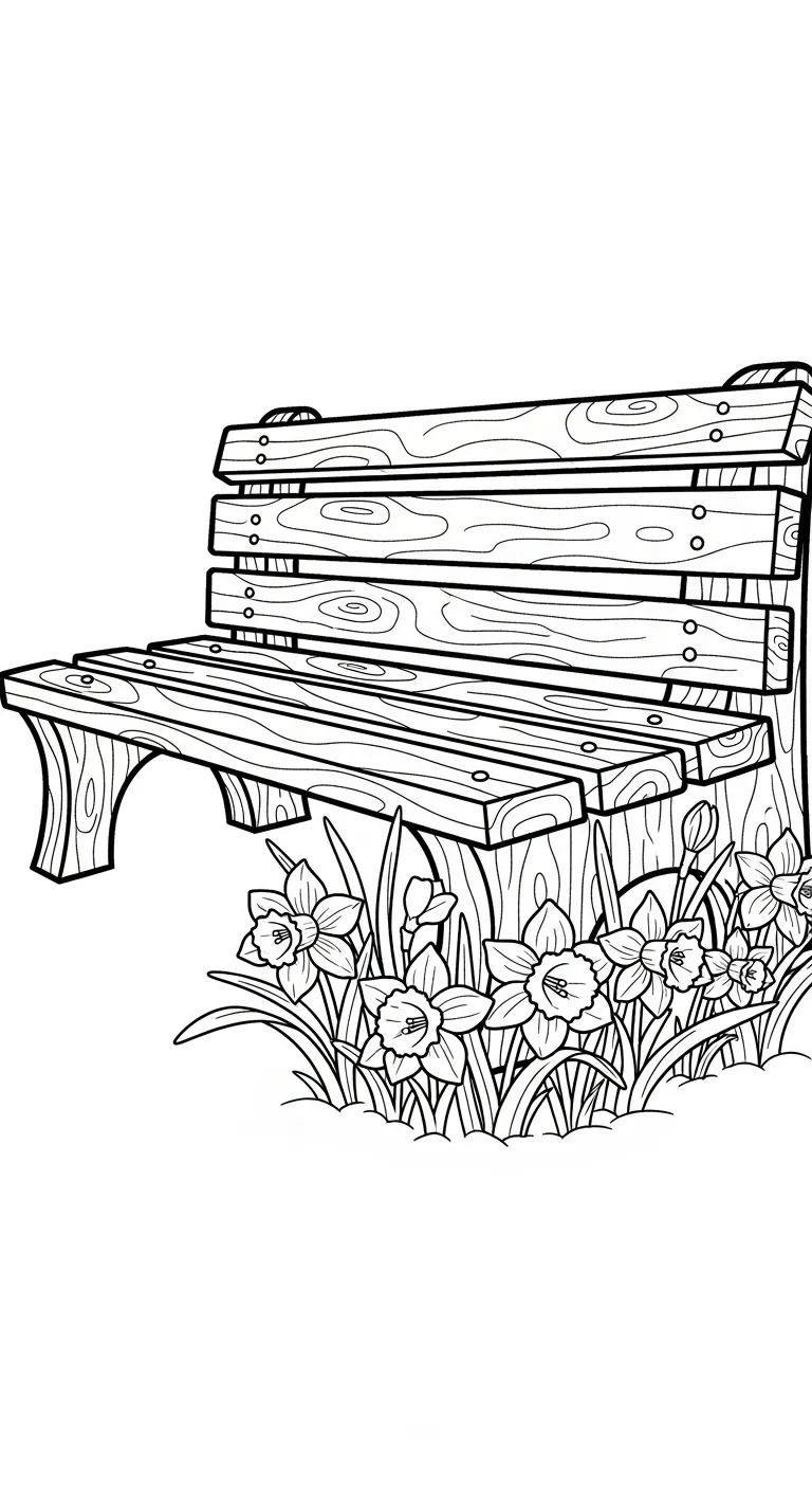 coloriage Jonquille pour enfants a imprimer gratuit