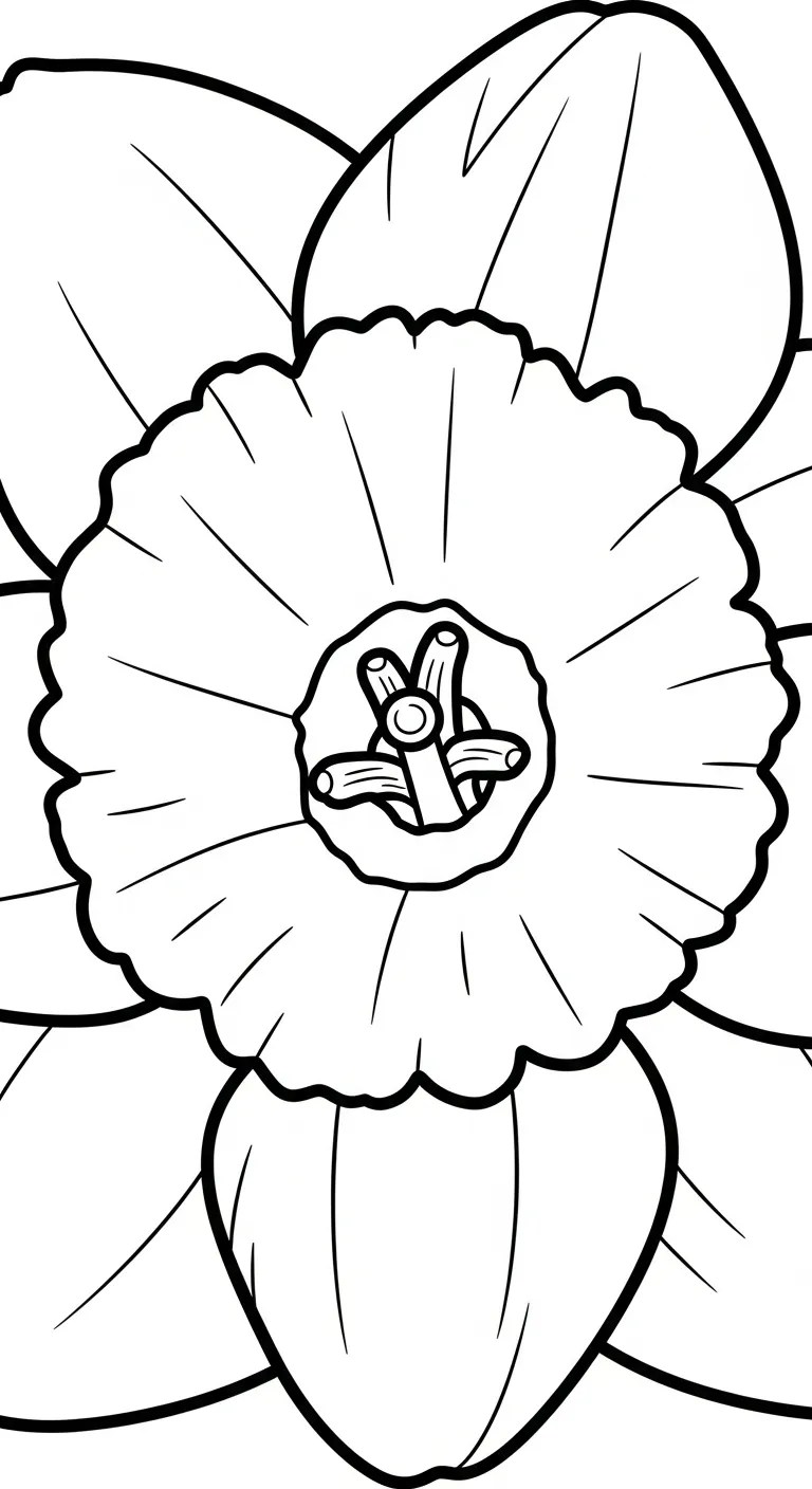 coloriage Jonquille pour enfant de 8 ans