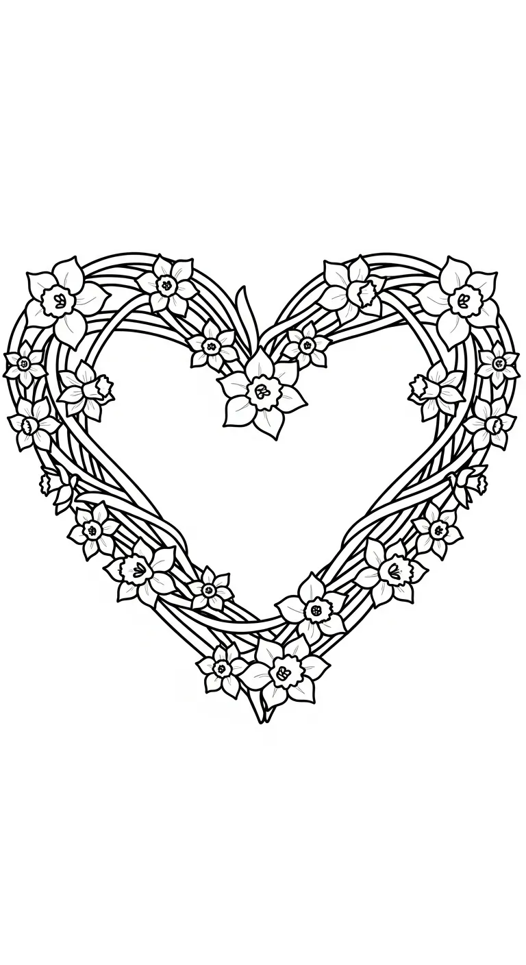 coloriage Jonquille à imprimer a4