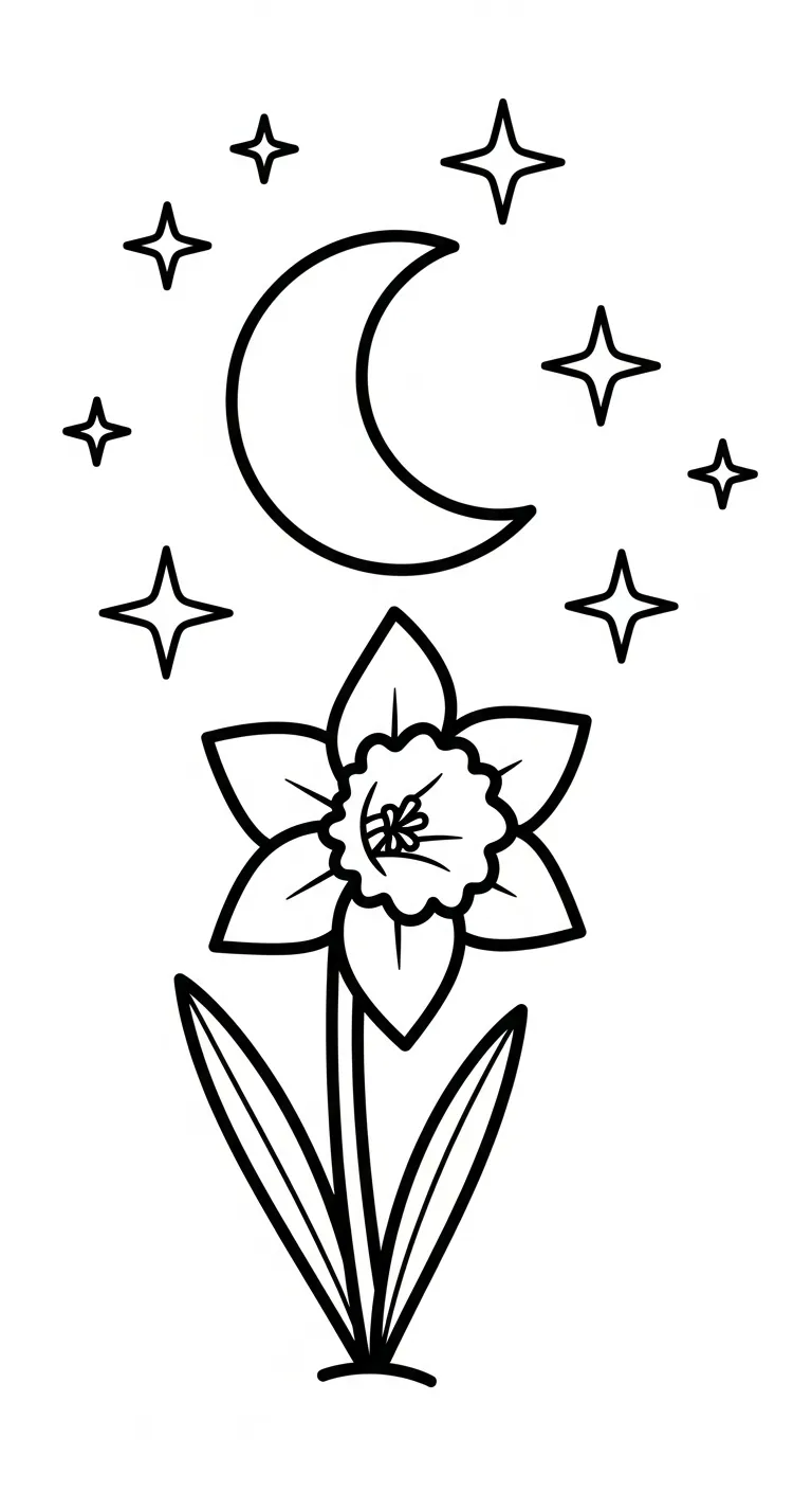 coloriage Jonquille à imprimer pour enfant de 10 ans