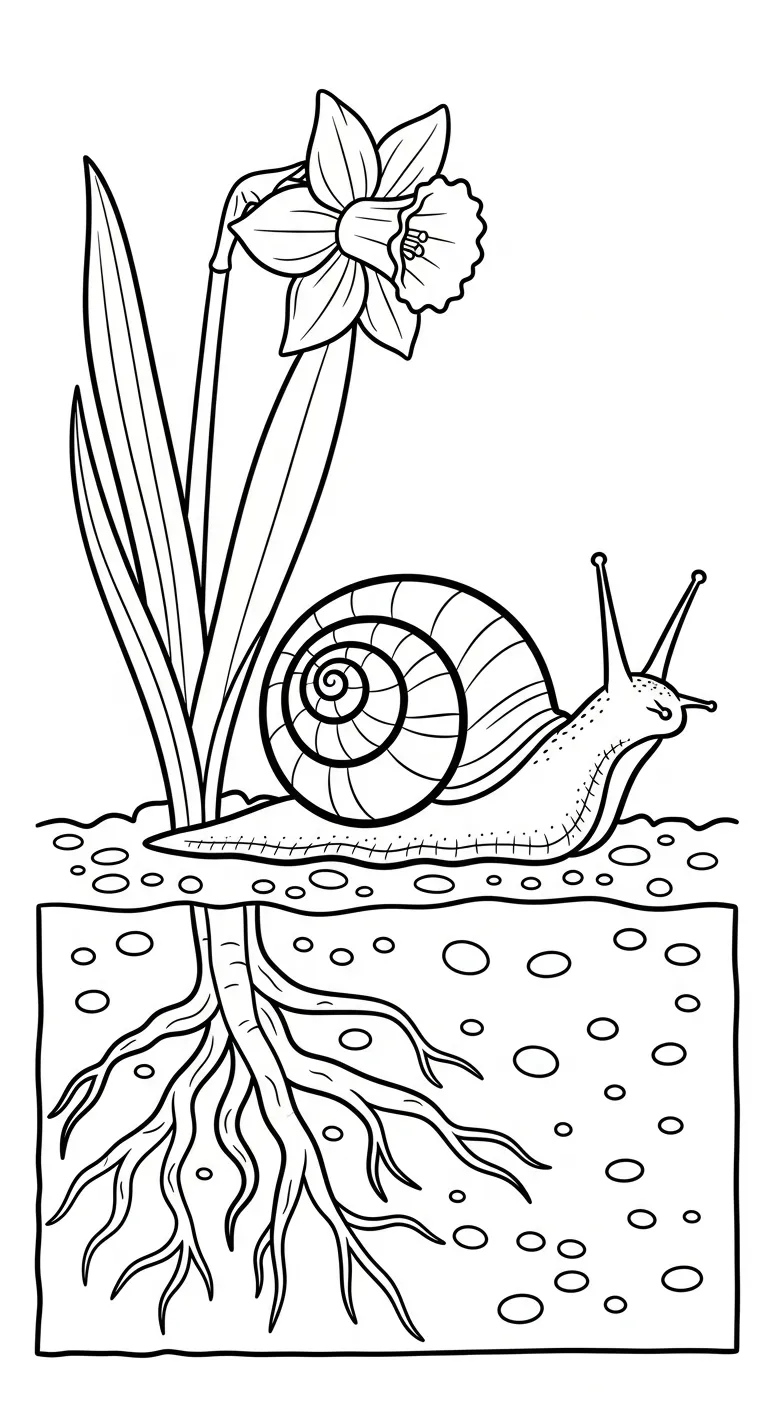 coloriage Jonquille à imprimer pour enfant de 7 ans