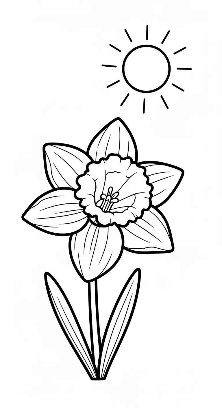 coloriage Jonquille et dessin a imprimer