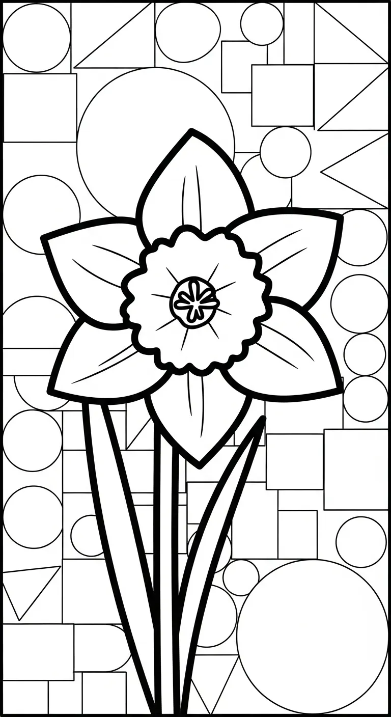 coloriage Jonquille a dessiner et imprimer