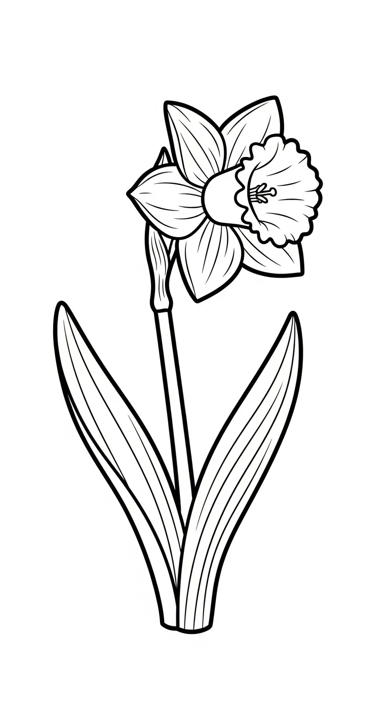 coloriage Jonquille et dessin a imprimer 1