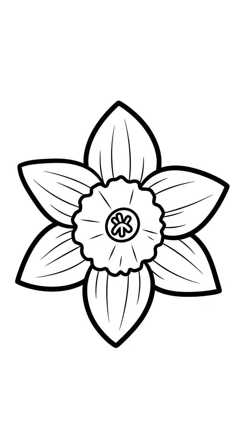 coloriage Jonquille educatif pour enfant