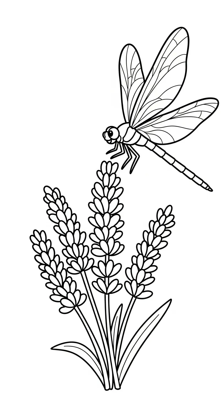 imprimer coloriage Lavande pour enfant