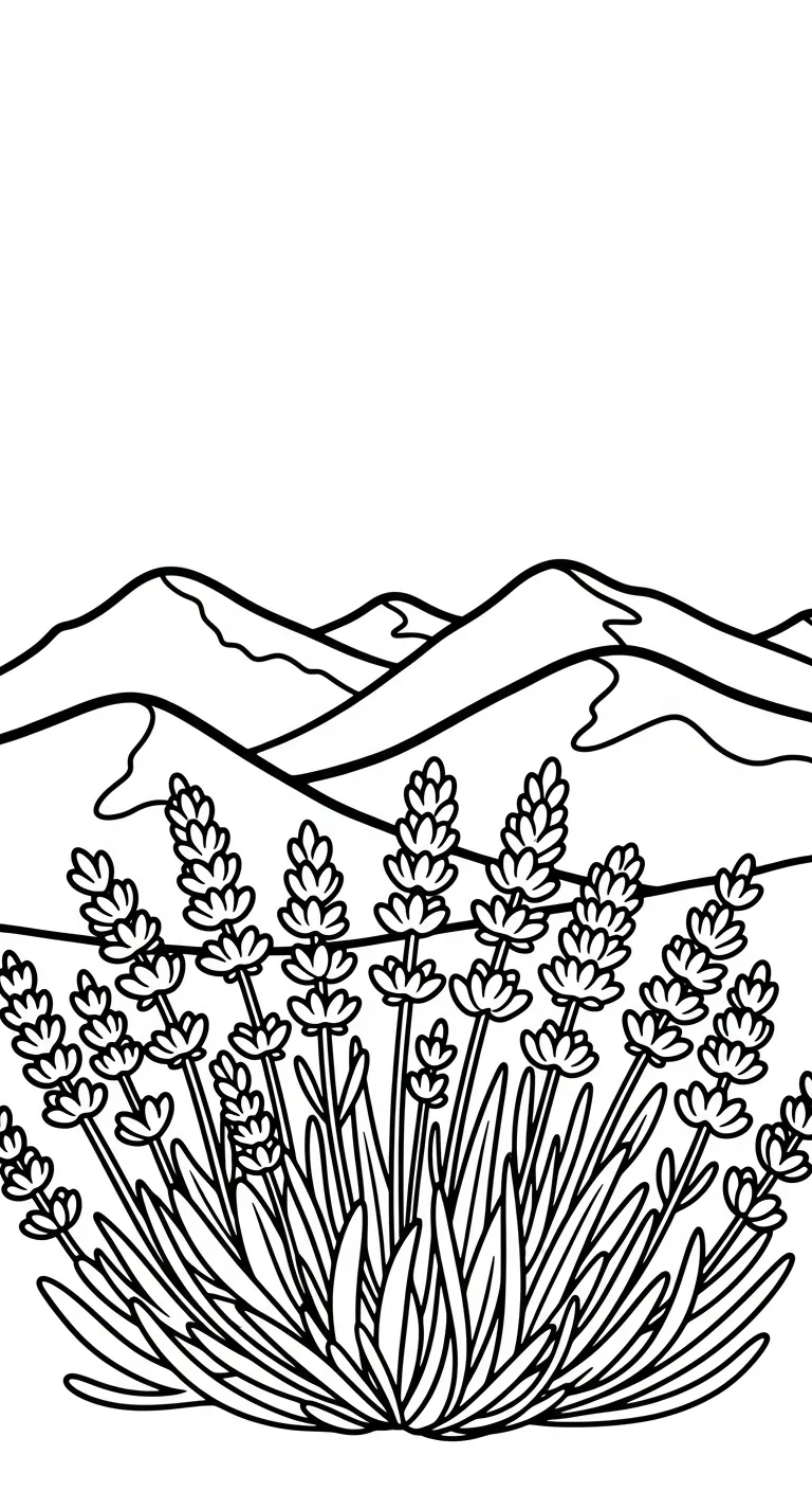 coloriage Lavande pour enfants a imprimer