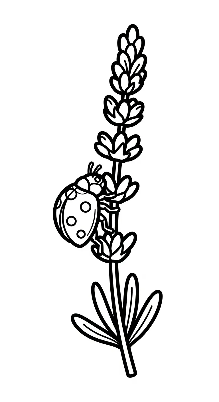 coloriage Lavande à imprimer pour enfant de 4 ans