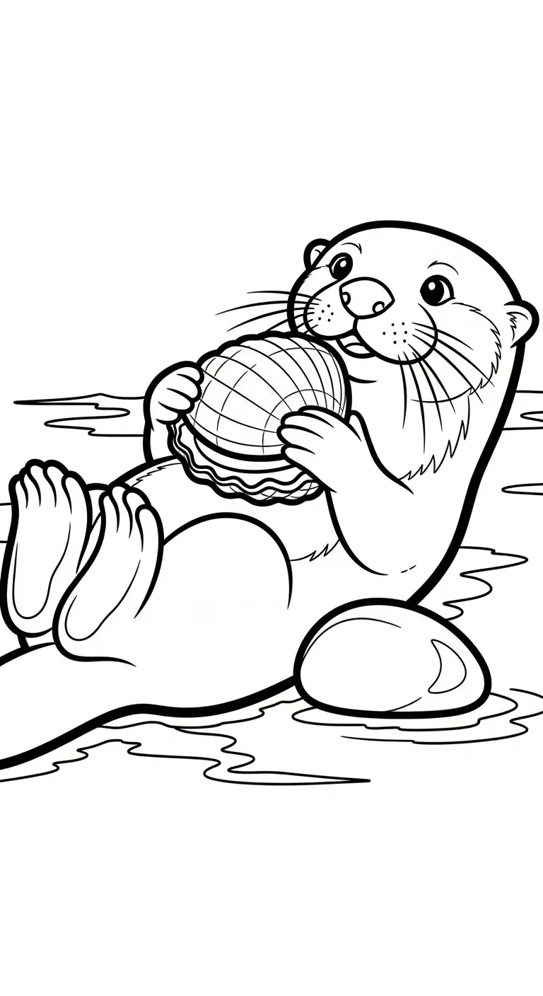 coloriage Loutre à imprimer pour enfant de 8 ans