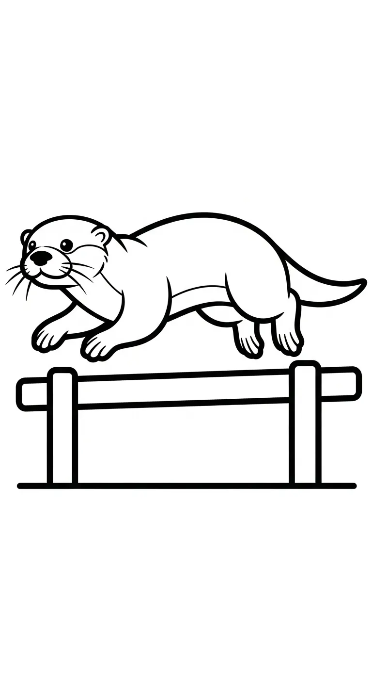 coloriage Loutre d'enfant a imprimer