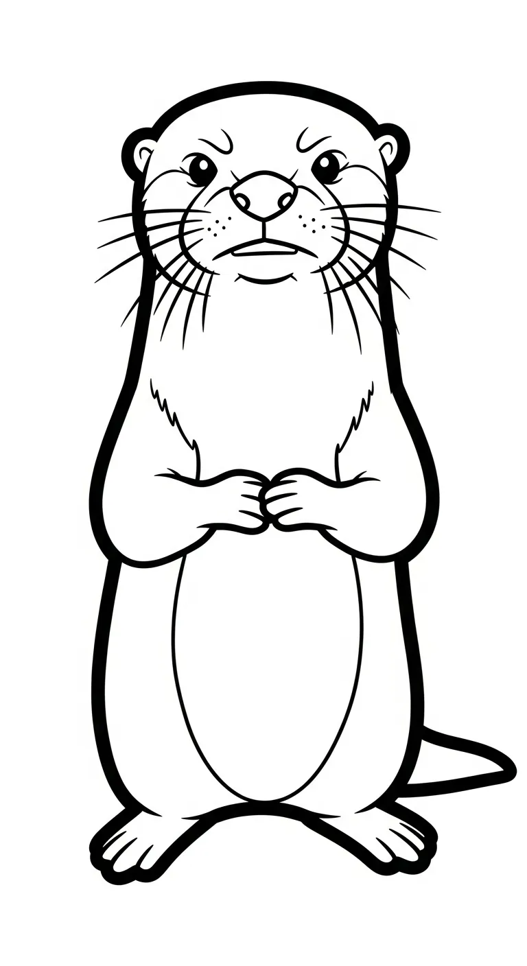 coloriage Loutre pour enfant de 7 ans