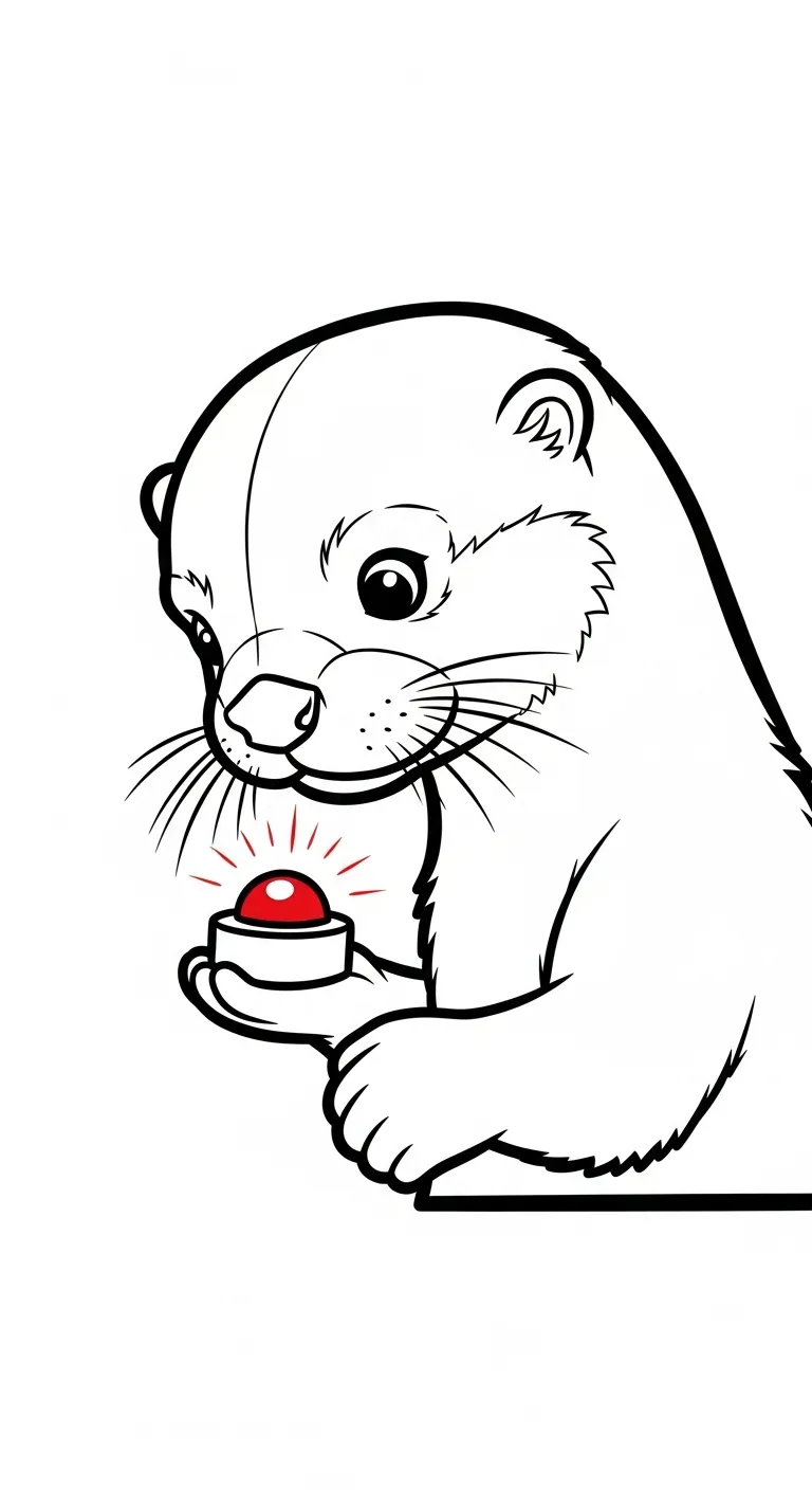 coloriage Loutre à imprimer gratuit