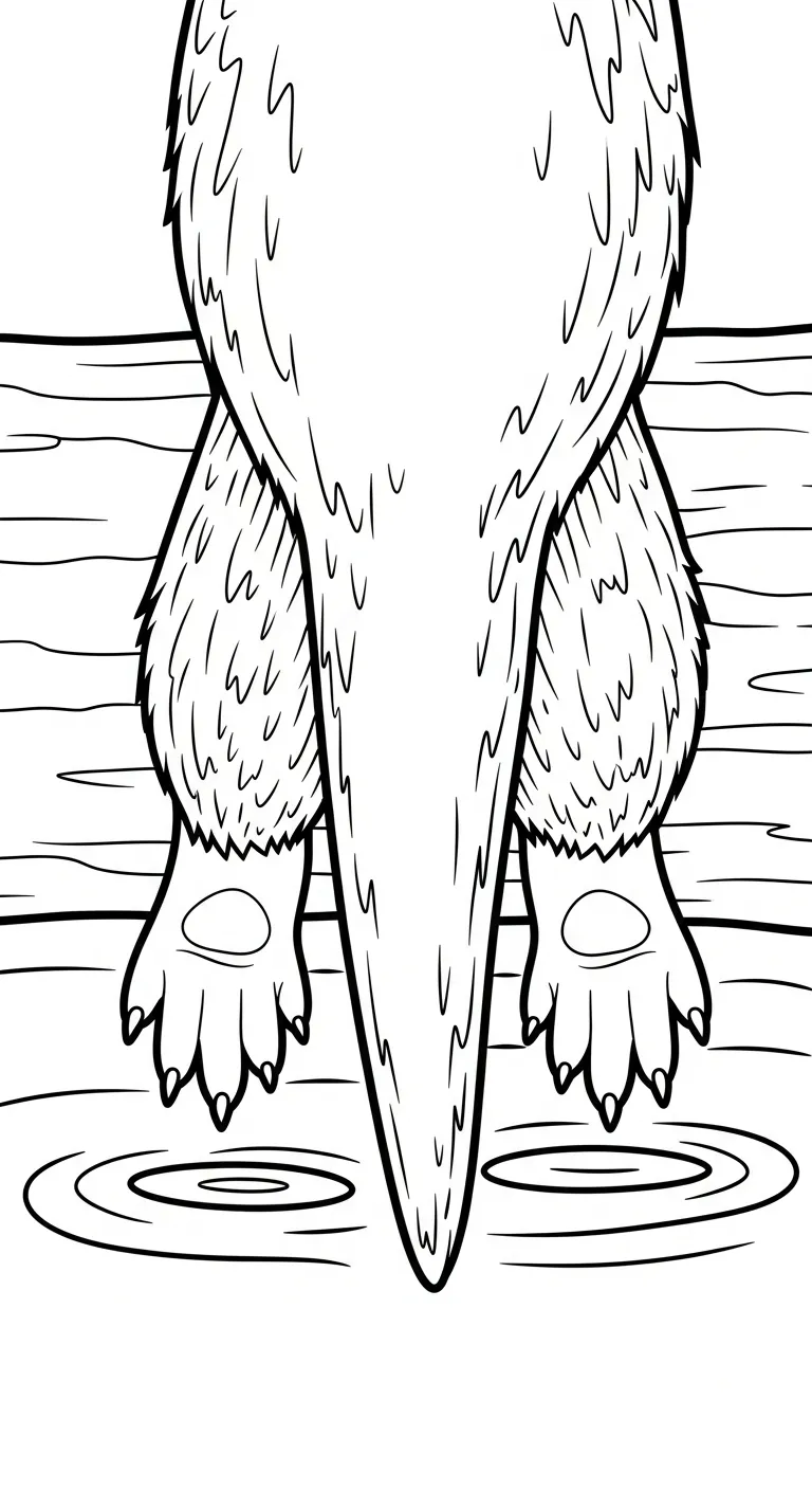 coloriage Loutre à imprimer pour enfants