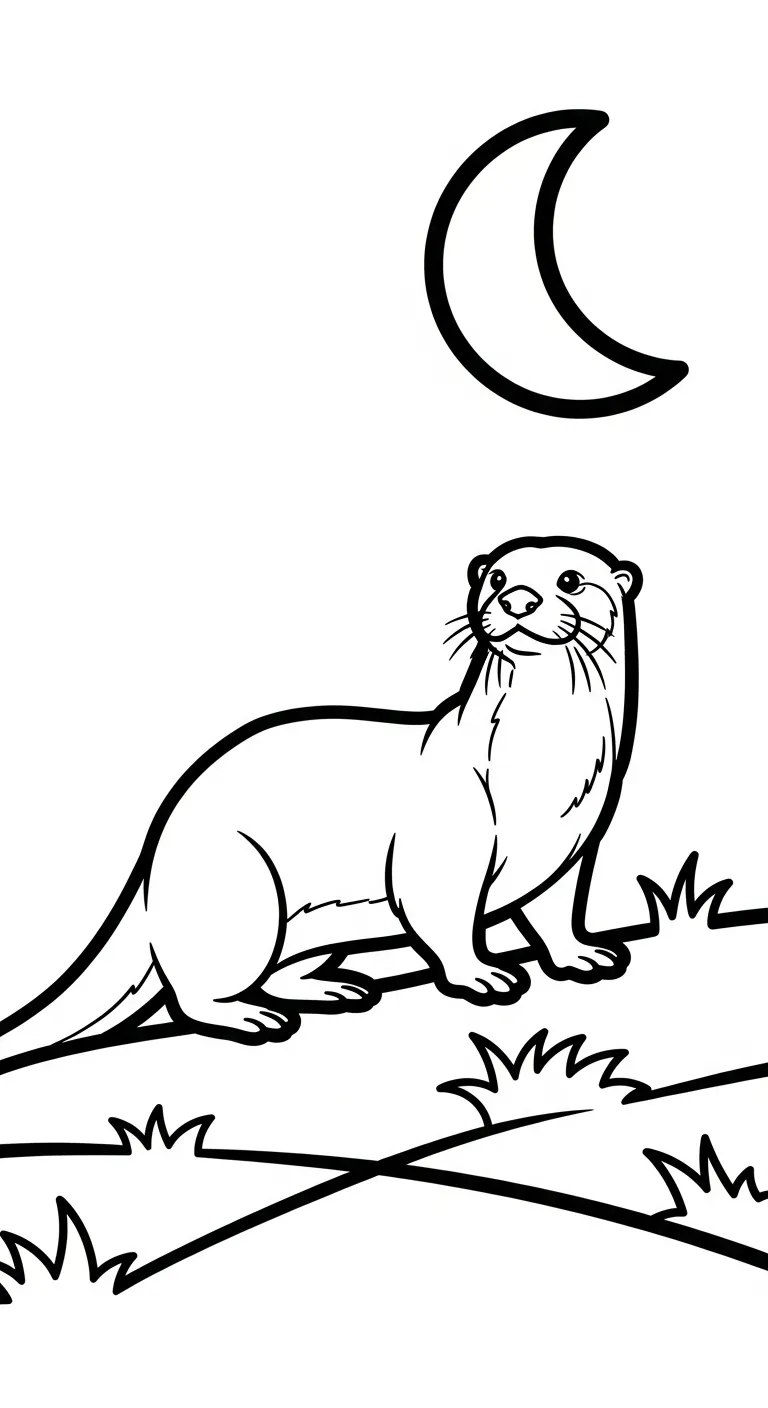 coloriage Loutre à imprimer pour enfant de 9 ans