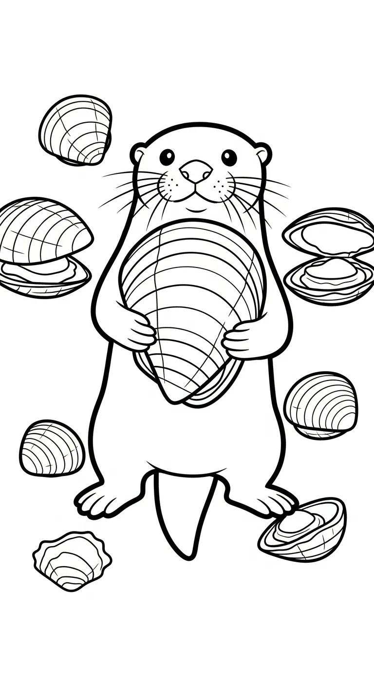 coloriage Loutre à imprimer pour enfant de 8 ans 1