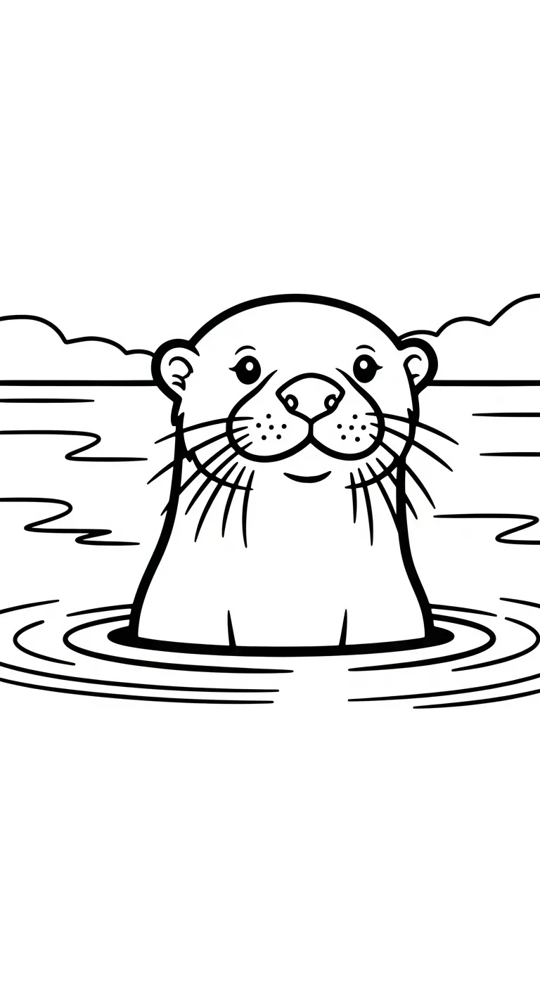 télécharger coloriage Loutre gratuit