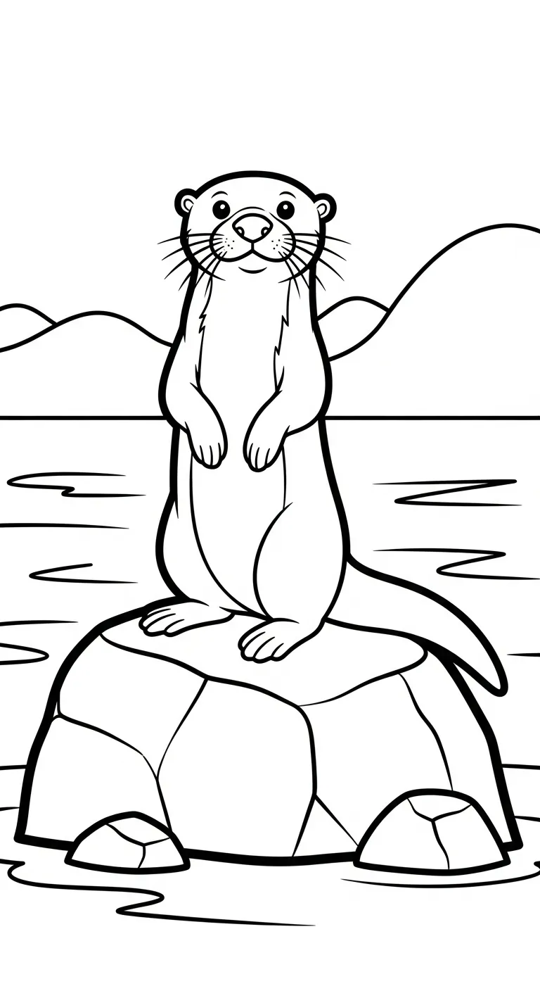 coloriage Loutre gratuit a imprimer