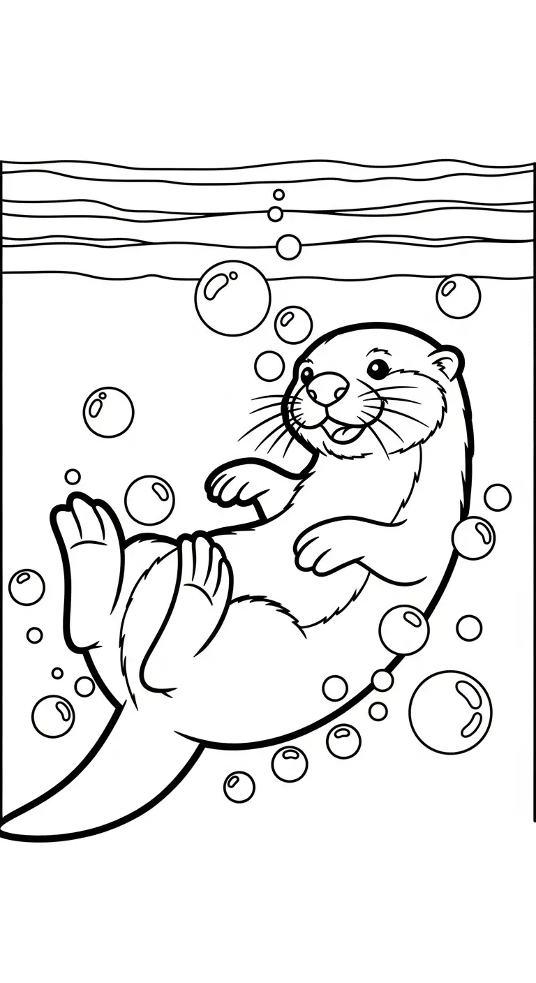 coloriage Loutre à imprimer pour enfant de 9 ans 1