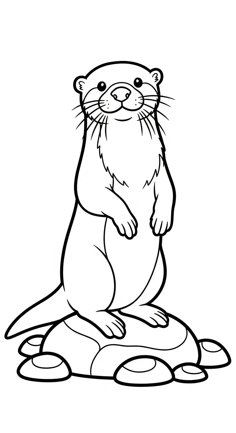 coloriage Loutre de pour enfants
