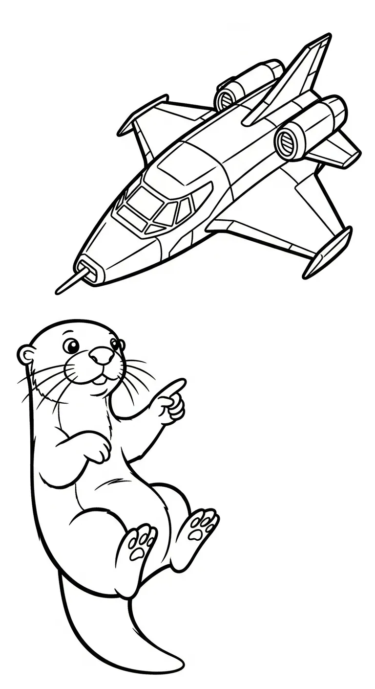 coloriage Loutre gratuit pour enfants