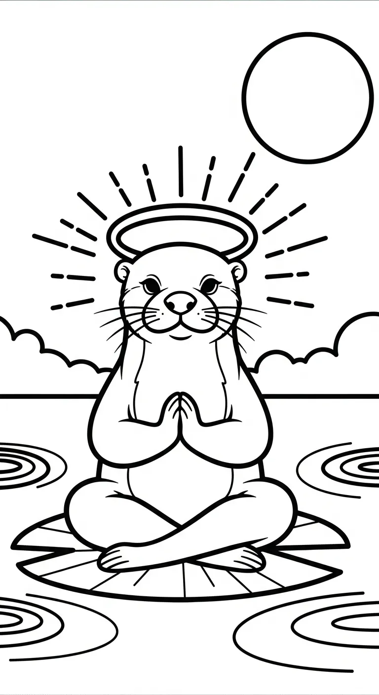 coloriage Loutre à imprimer pour enfant de 2 ans