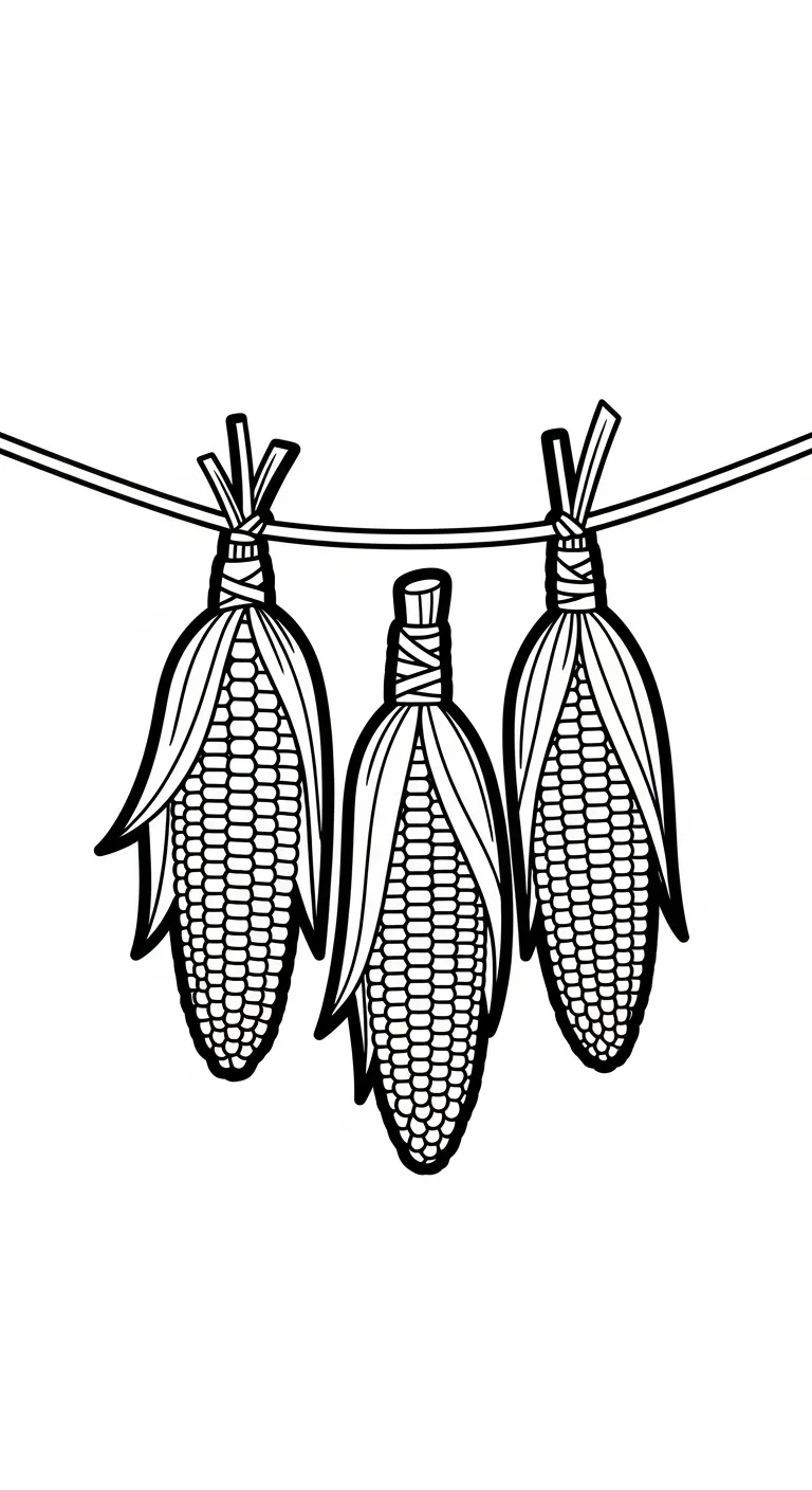 coloriage Maïs à imprimer pdf gratuit 1