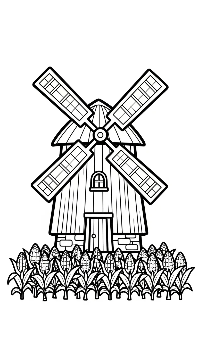 coloriage Maïs pour enfant de 3 ans