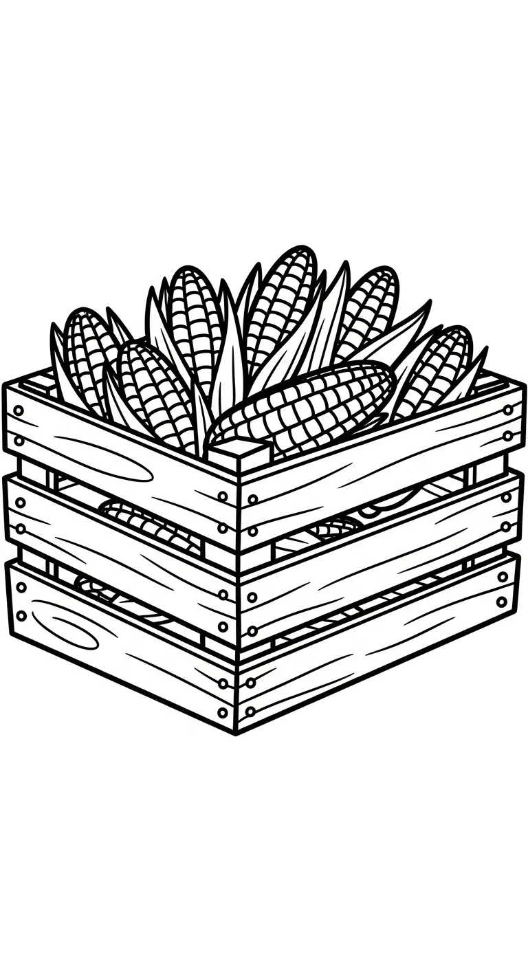 image de coloriage Maïs pour enfant 1