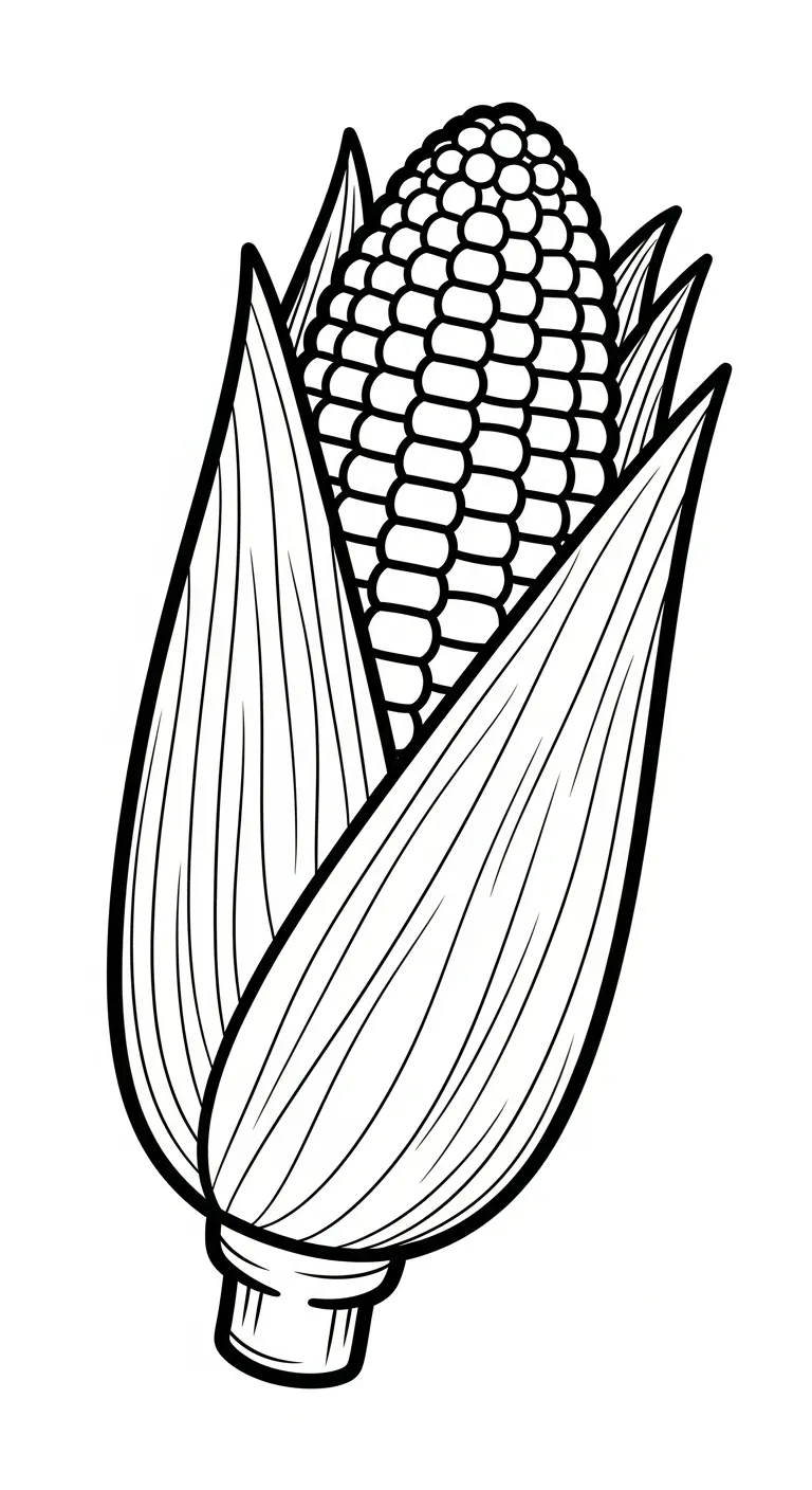 coloriage Maïs à imprimer pour enfant de 9 ans