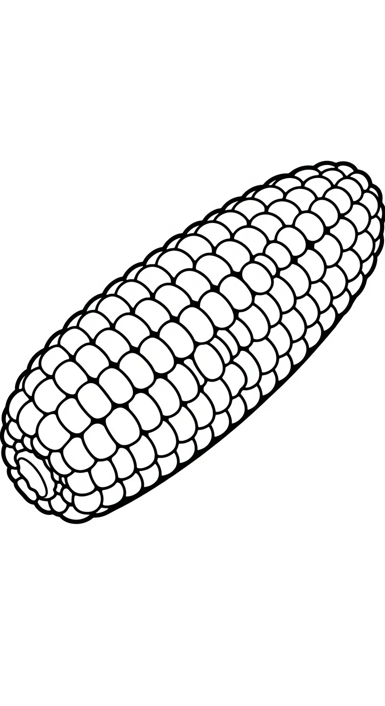 coloriage Maïs à imprimer pour enfant de 7 ans