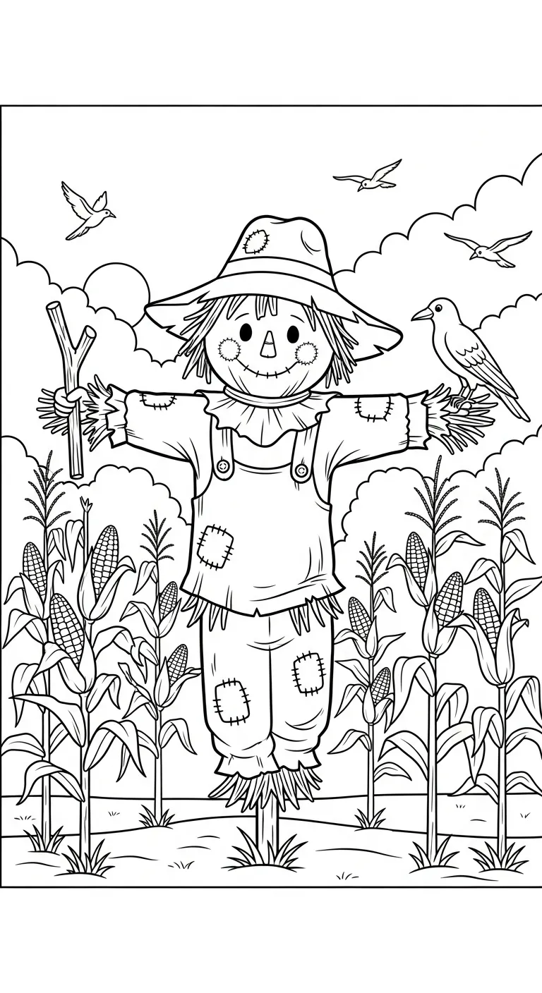 coloriage Maïs et decoupage 2