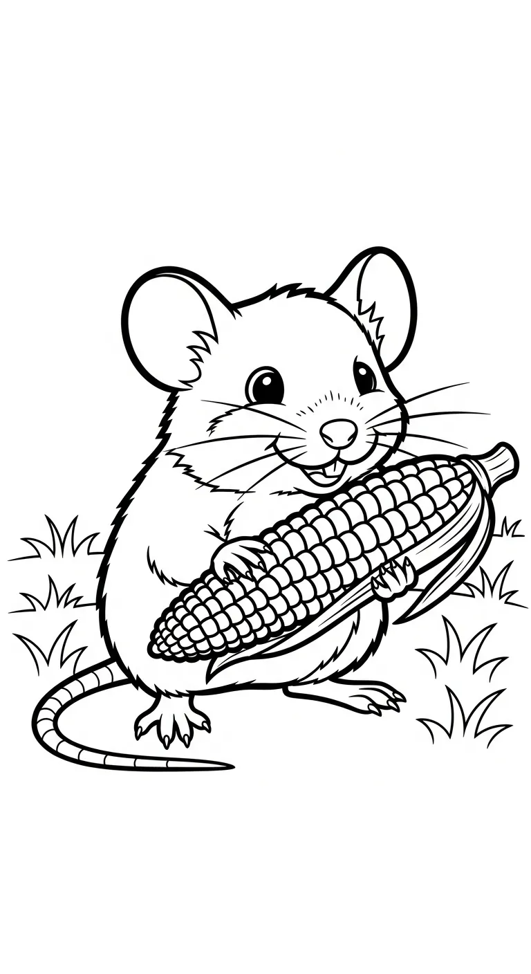 coloriage Maïs à imprimer pdf