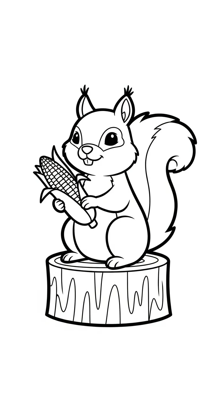 coloriage Maïs pour enfant de 6 ans