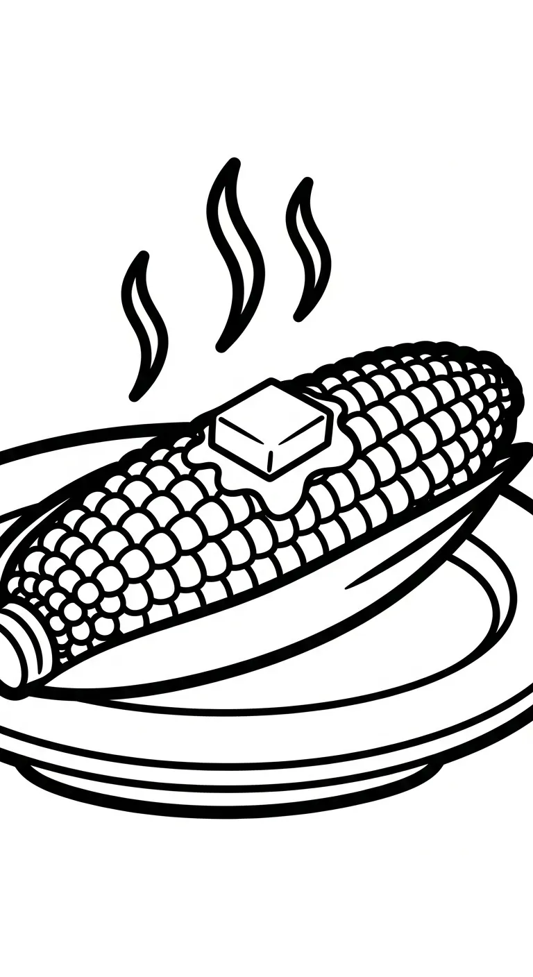 coloriage Maïs à imprimer pdf gratuit