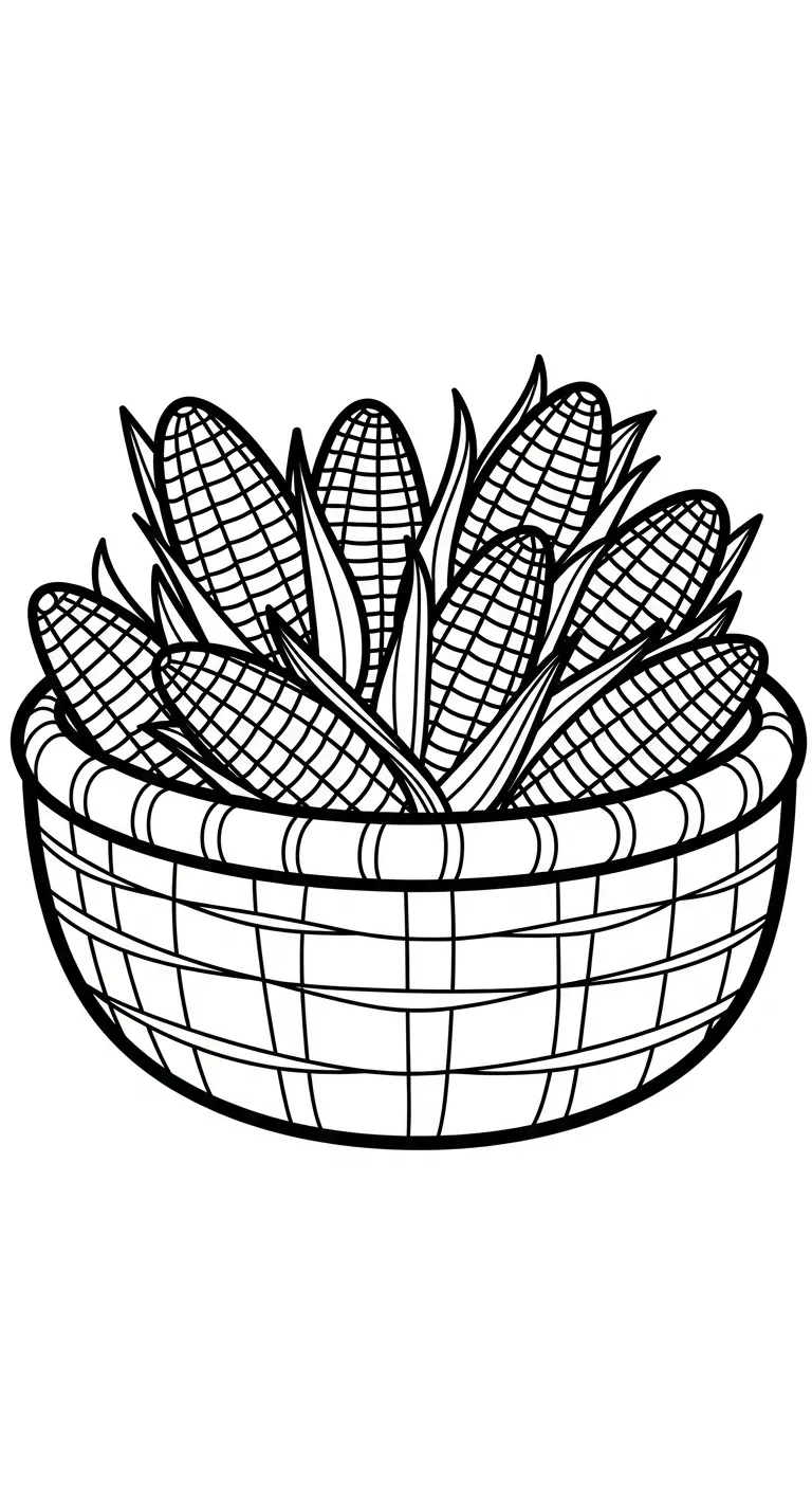 coloriage Maïs pour enfants à télécharger