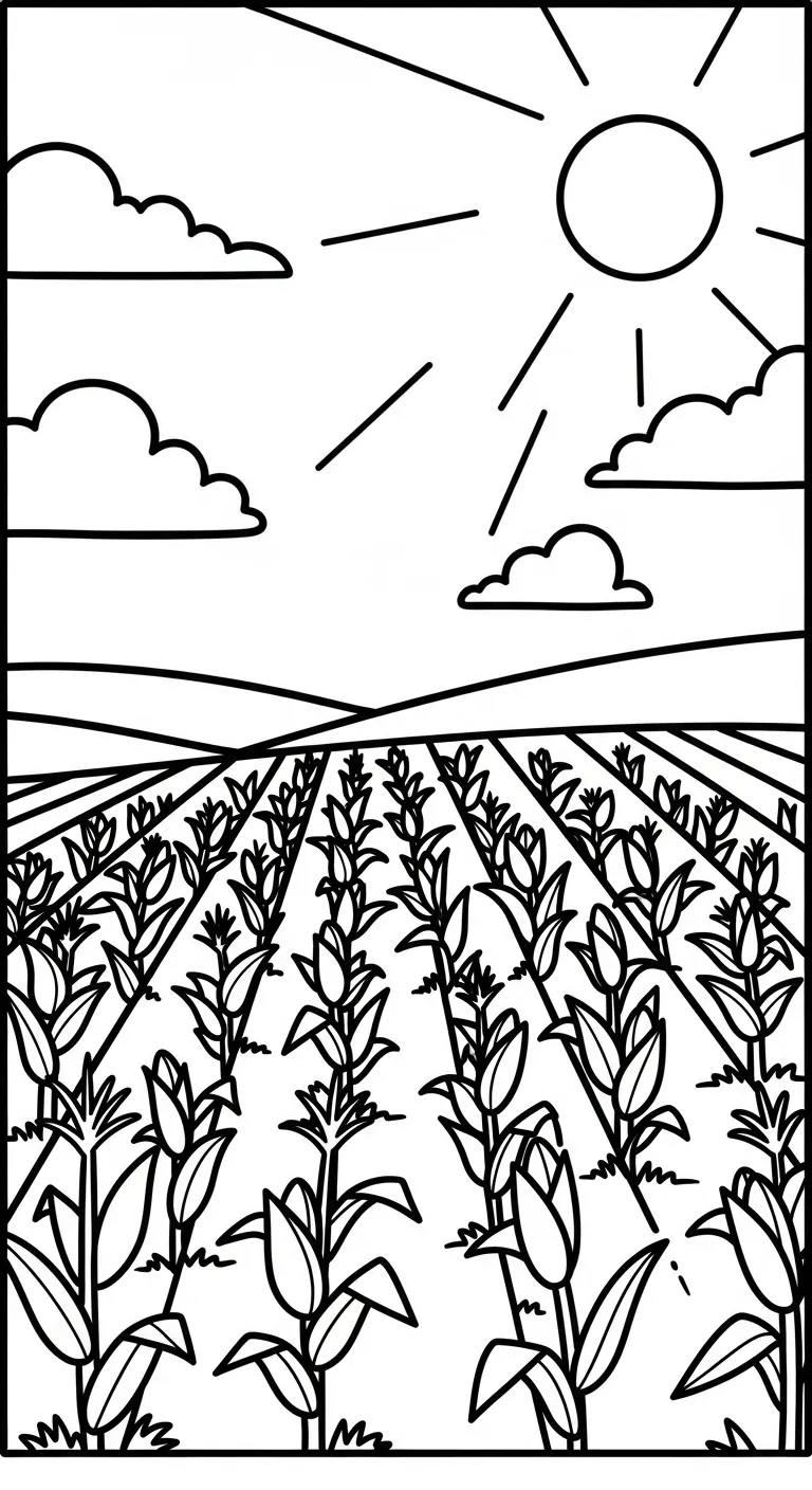 image de coloriage Maïs pour enfant