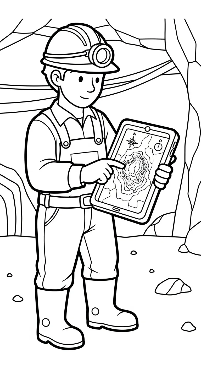 coloriage Mineur à imprimer pour enfant de 2 ans