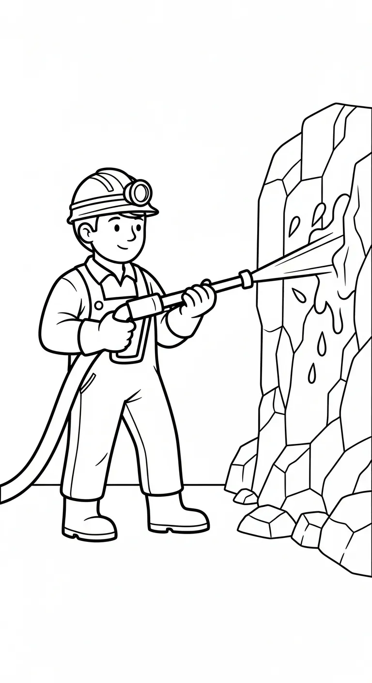 coloriage Mineur pour enfant de 5 ans