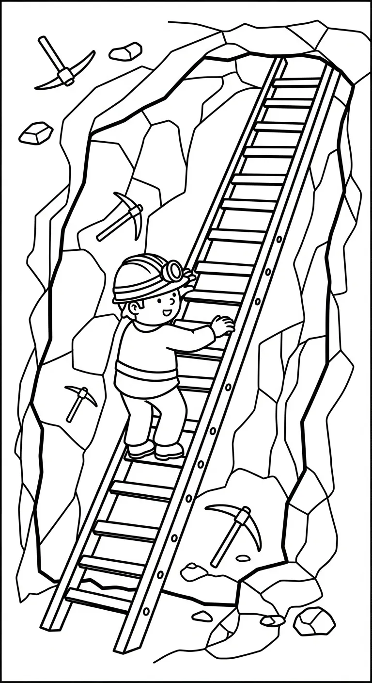 coloriage Mineur pour enfant gratuit 1