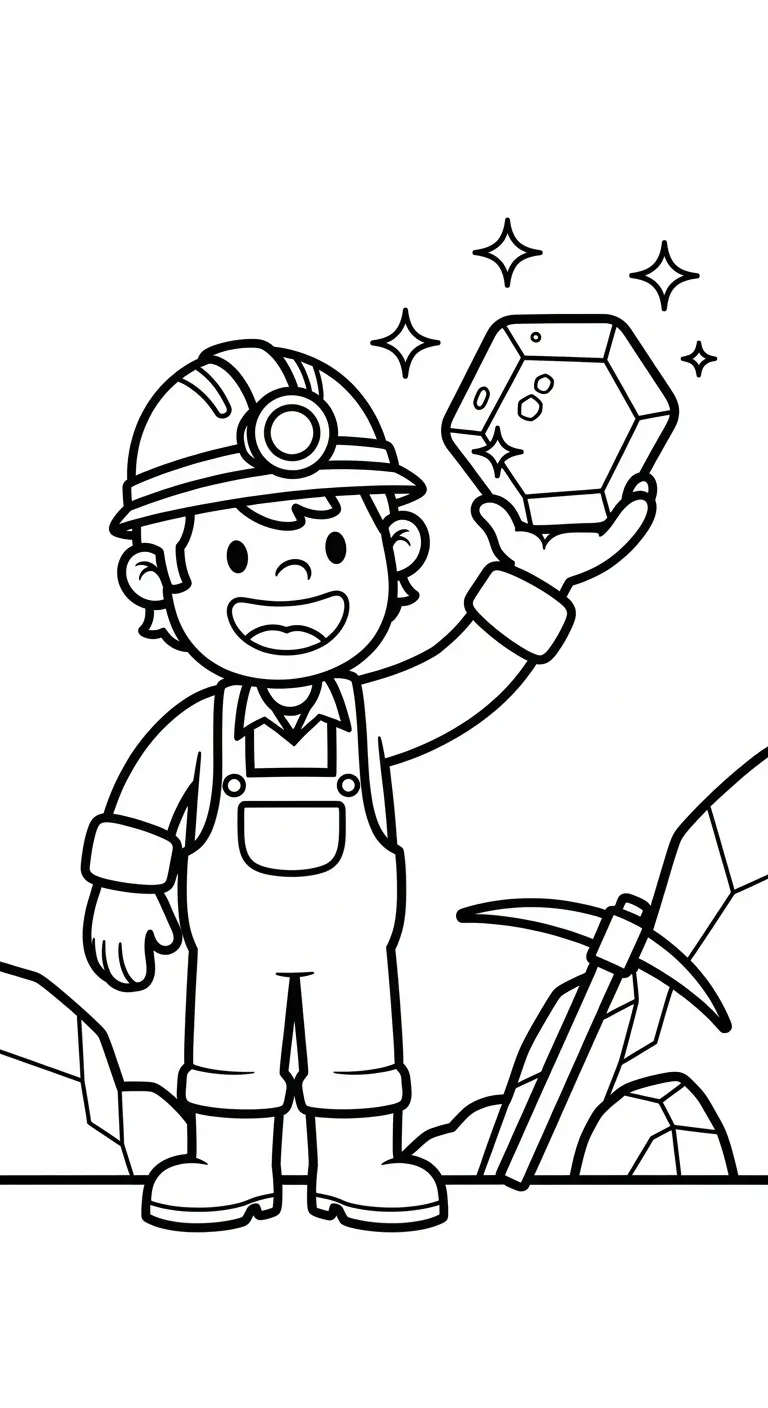 coloriage Mineur pour enfant de 2 ans 1