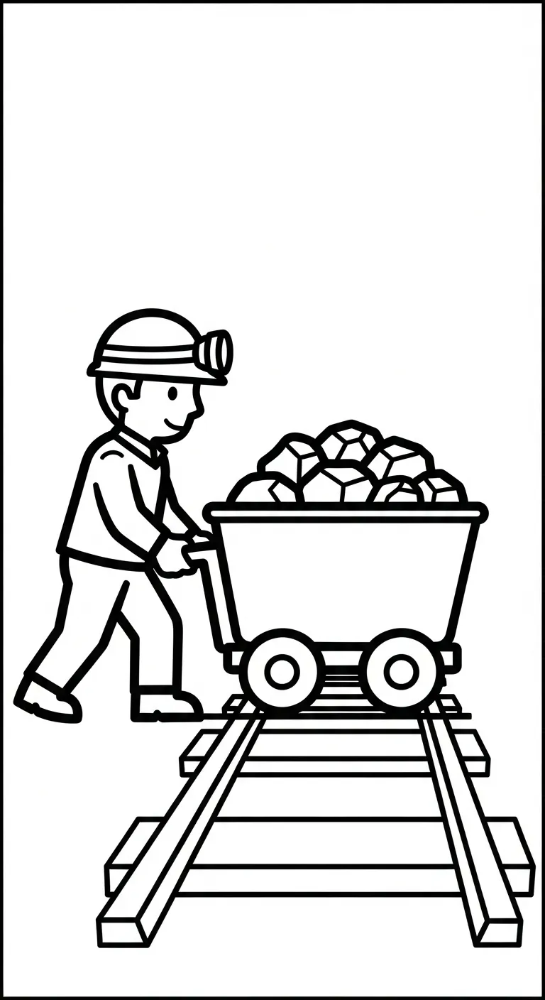 coloriage Mineur a imprimer gratuit