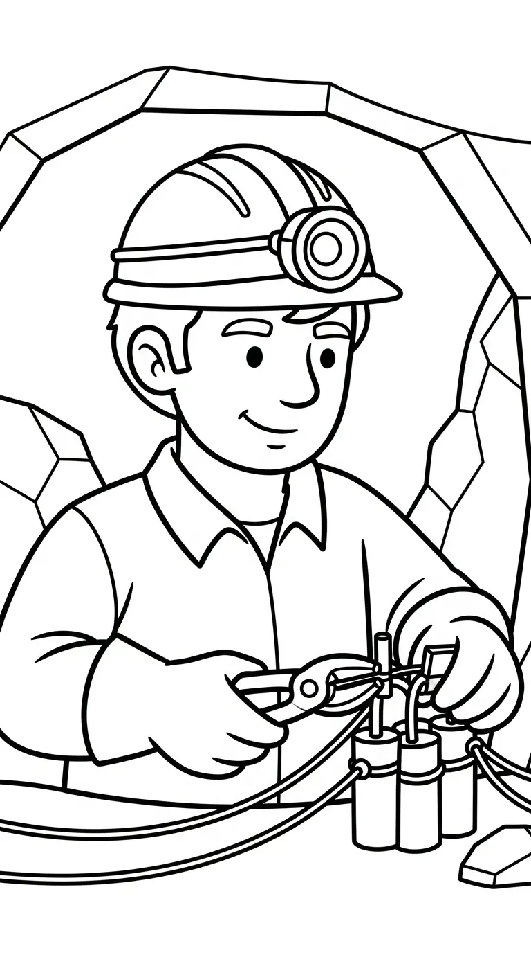 coloriage Mineur à imprimer pour enfant de 10 ans
